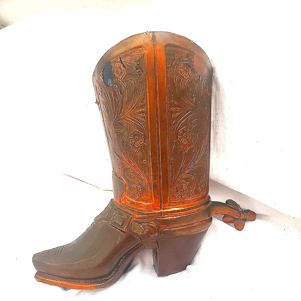 Copper wall hanging western/cowboy boot